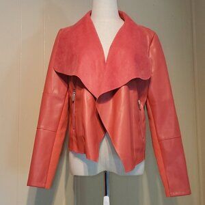 Bagatelle Faux Suede Draped Jacket